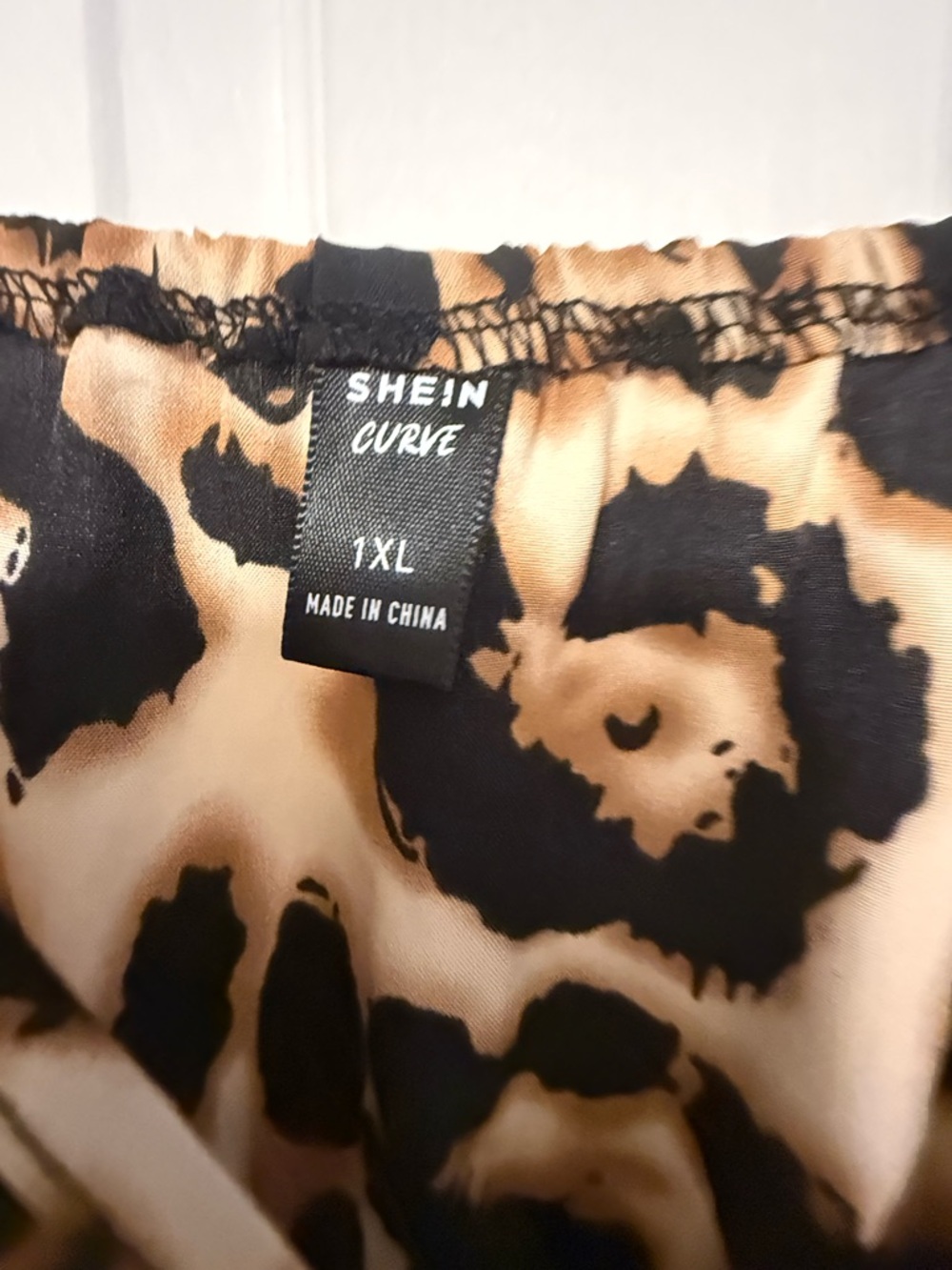 Shein Curve Leopard Print Spaghetti Strap Dress - Brown & Black - Picture 4 of 4